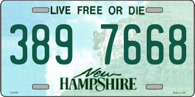 NH license plate 3897668