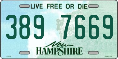 NH license plate 3897669