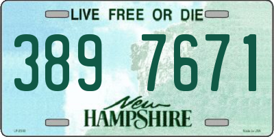NH license plate 3897671