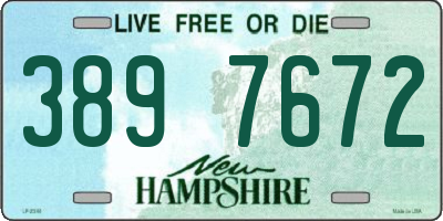 NH license plate 3897672