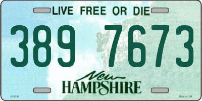 NH license plate 3897673