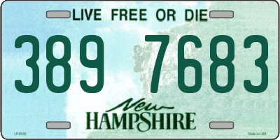 NH license plate 3897683