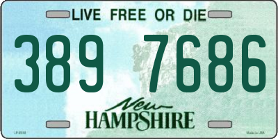 NH license plate 3897686