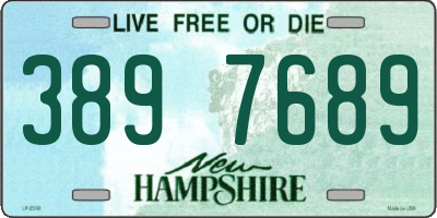 NH license plate 3897689