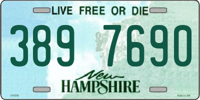 NH license plate 3897690