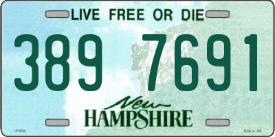 NH license plate 3897691