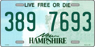 NH license plate 3897693