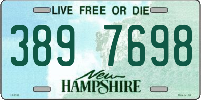 NH license plate 3897698