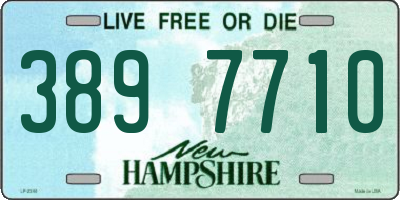 NH license plate 3897710