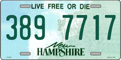 NH license plate 3897717
