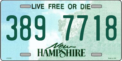 NH license plate 3897718