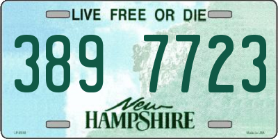 NH license plate 3897723