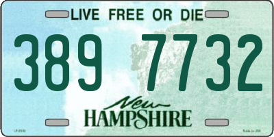 NH license plate 3897732