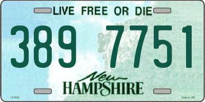 NH license plate 3897751