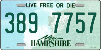 NH license plate 3897757