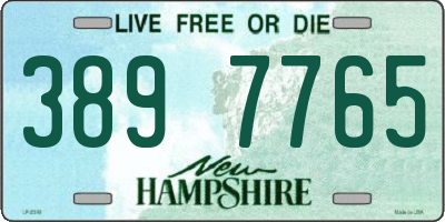 NH license plate 3897765