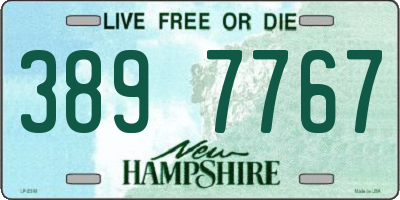 NH license plate 3897767