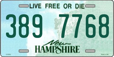 NH license plate 3897768
