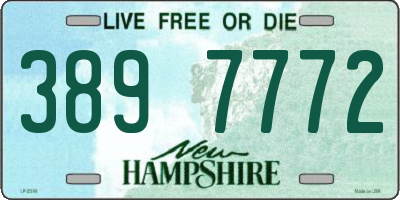 NH license plate 3897772