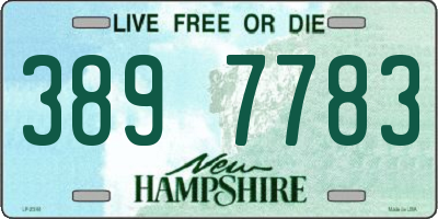 NH license plate 3897783