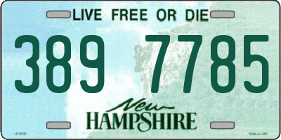 NH license plate 3897785