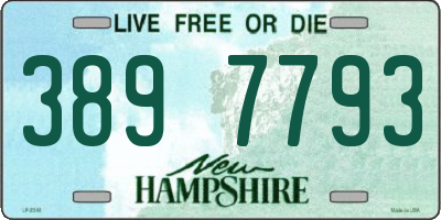 NH license plate 3897793