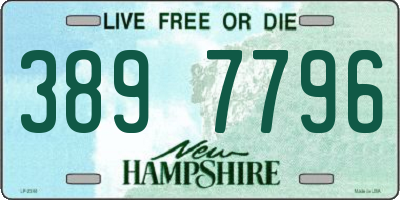 NH license plate 3897796