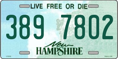 NH license plate 3897802