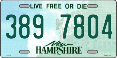 NH license plate 3897804