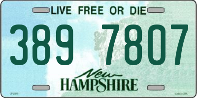 NH license plate 3897807