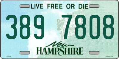 NH license plate 3897808