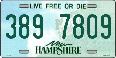 NH license plate 3897809
