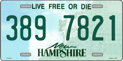 NH license plate 3897821