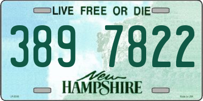 NH license plate 3897822