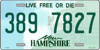 NH license plate 3897827