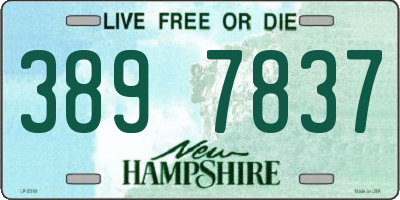 NH license plate 3897837