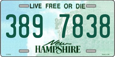 NH license plate 3897838