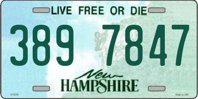 NH license plate 3897847
