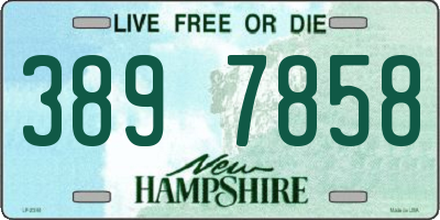 NH license plate 3897858