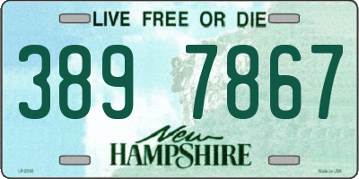 NH license plate 3897867