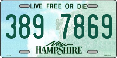 NH license plate 3897869