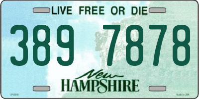 NH license plate 3897878