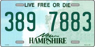 NH license plate 3897883