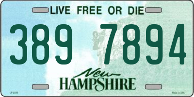 NH license plate 3897894