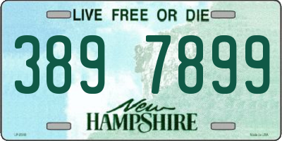 NH license plate 3897899