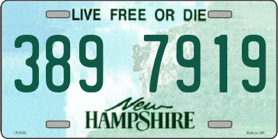NH license plate 3897919