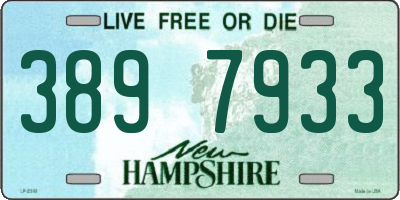 NH license plate 3897933