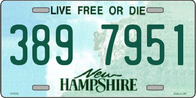 NH license plate 3897951