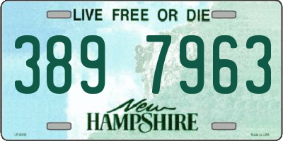 NH license plate 3897963