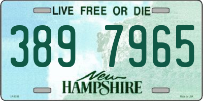 NH license plate 3897965